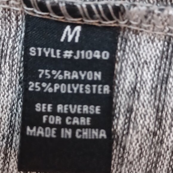 Women's Active Los Angeles Grey/Black Open Front Cardigan in Size Medium - Picture 4 of 7